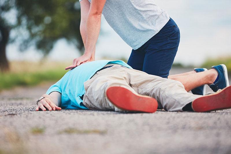 man giving CPR